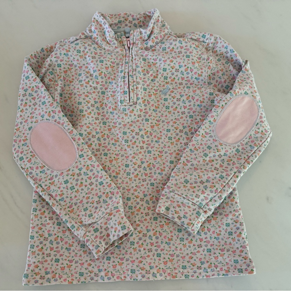 Girls Canter Collar Half Zip Fall Fest Beaufort Bonnet Company size 7 Pink Blue